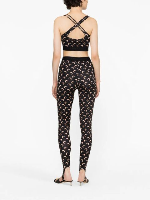 Marine Serre Fuseaux Moon printed leggings - Black - zdjęcie produktu nr 2