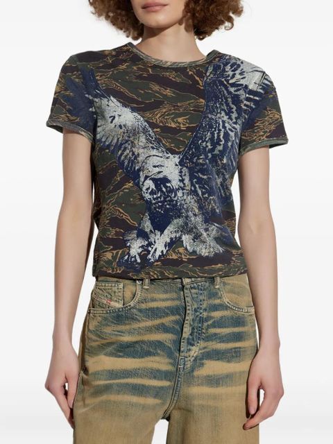 Diesel eagle-print camouflage T-shirt - Blue - zdjęcie produktu nr 2