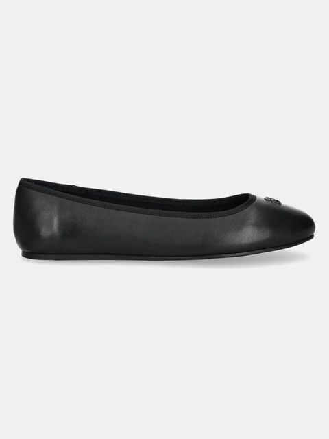 Tommy Hilfiger baleriny skórzane TH HARDWARE LEATHER BALLERINA kolor czarny FW0FW08654 - zdjęcie produktu nr 2