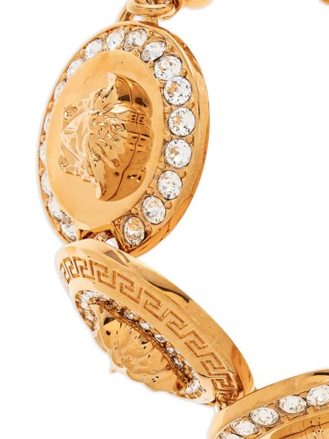 Versace Medusa crystal-embellished bracelet - Gold