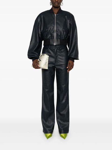 ROTATE BIRGER CHRISTENSEN braided straight-leg trousers - Blue - zdjęcie produktu nr 2