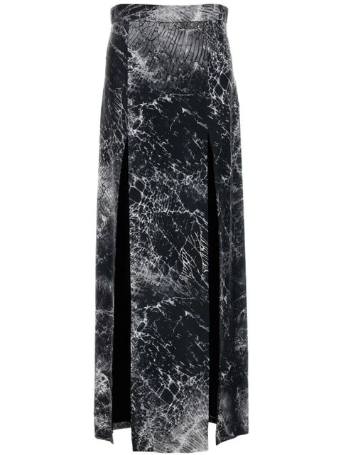 Alexander McQueen abstract-print skirt - Black - zdjęcie produktu nr 1
