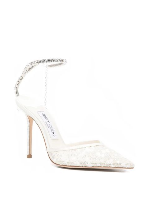 Jimmy Choo Saeda jewelled strap pumps - Neutrals - zdjęcie produktu nr 2