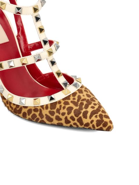 Valentino Garavani studded-embellishment T-strap pumps - Neutrals