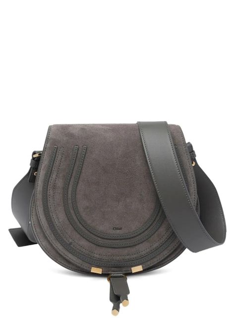 Chloé Marcie suede crossbody bag - Grey - zdjęcie produktu nr 1