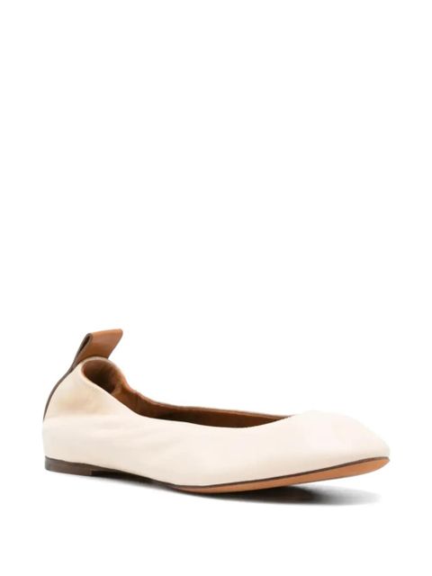 Lanvin logo leather ballerina flats - Neutrals - zdjęcie produktu nr 2