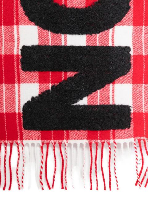 JW Anderson check-pattern scarf - Red - zdjęcie produktu nr 2