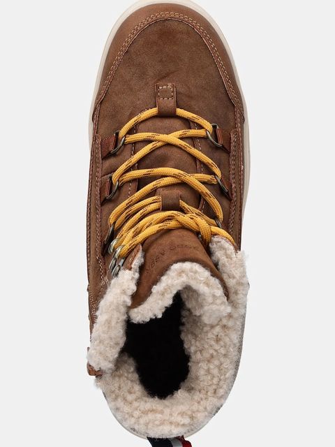 U.S. Polo Assn. botki ICY007 damskie kolor brązowy na płaskim obcasie ocieplone ICY007W/EUH1