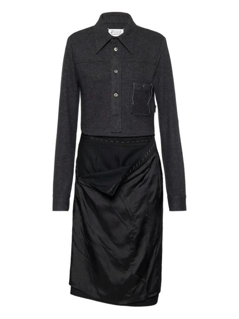 Maison Margiela long sleeve midi dress - Black - zdjęcie produktu nr 1