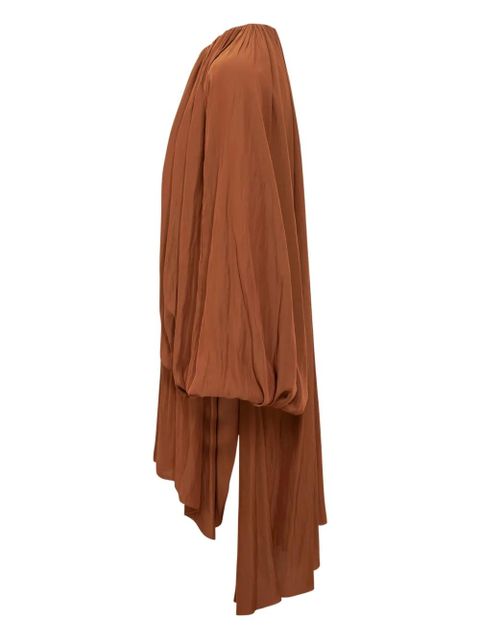 Lanvin cotton pleated dress - Brown
