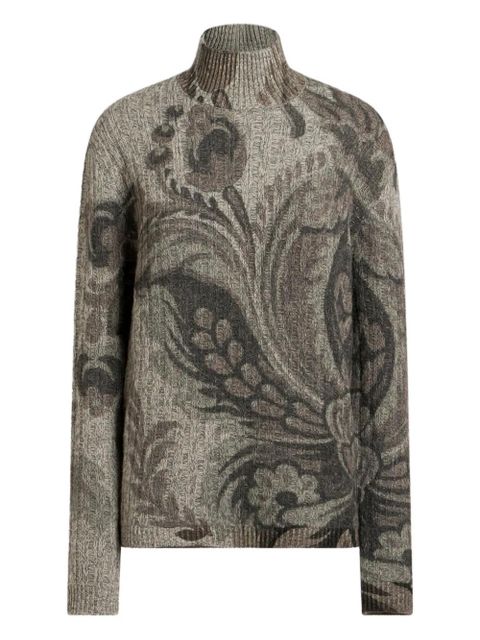 ETRO paisley-pattern ribbed sweater - Grey - zdjęcie produktu nr 1