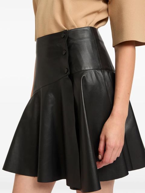 Yves Salomon panelled leather skirt - Black