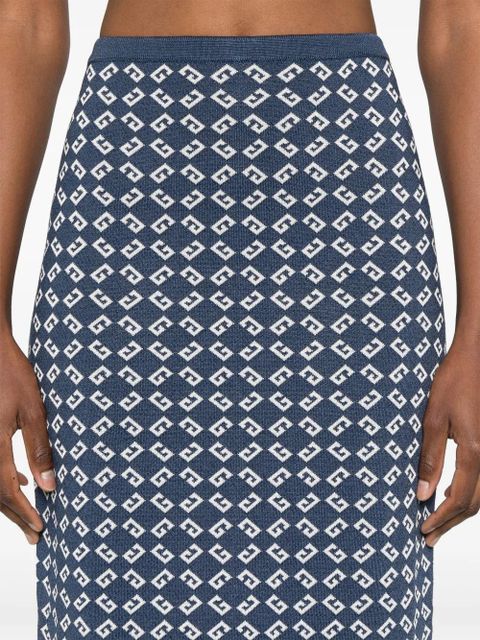 Givenchy monogram 72-jacquard midi skirt - Blue