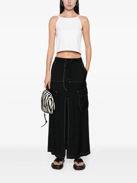 PINKO Gulp contrast-stitching midi skirt - Black - zdjęcie produktu nr 2