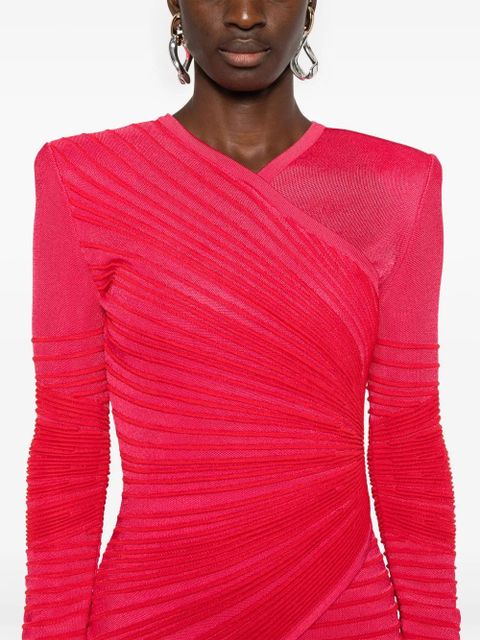 Balmain embroidered dress - Pink