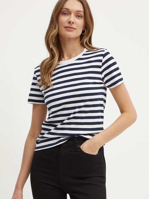 BOSS Orange t-shirt bawełniany damski kolor granatowy 50504192