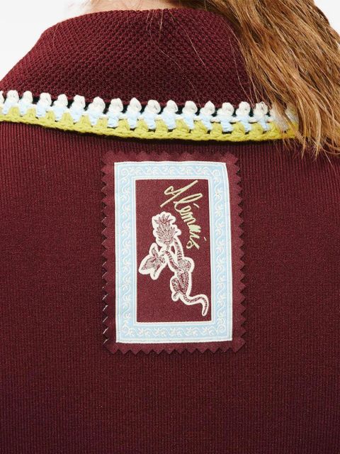 ALEMAIS Jasper crochet-trim polo top - Brown