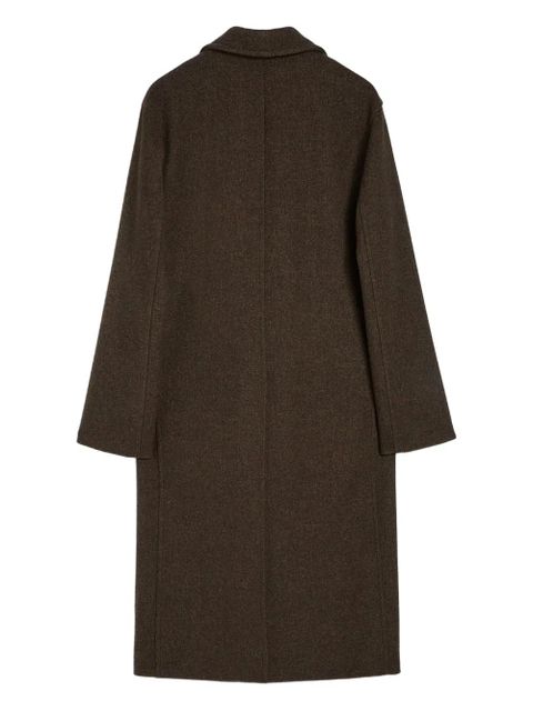Jil Sander mélange-effect coat - Brown