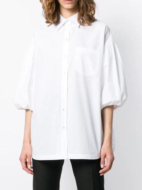 Valentino Garavani puff sleeve poplin shirt - White