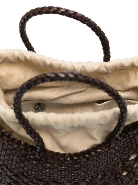DRAGON DIFFUSION Santa Cano braided-handle tote bag - Brown