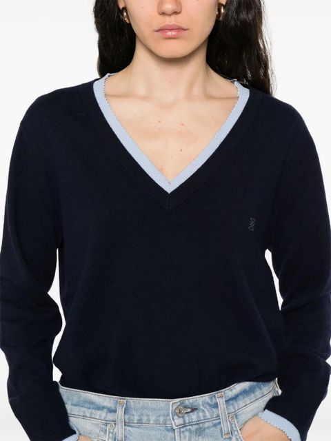 SANDRO V-neck jumper - Blue