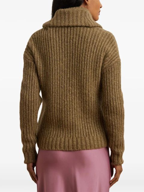 Lauren Ralph Lauren shawl-collar knitted cardigan - Brown