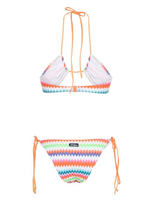 MC2 Saint Barth zigzag-print bikini set - Orange