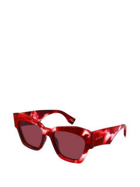 Gucci Eyewear logo-detail sunglasses - Red - zdjęcie produktu nr 2