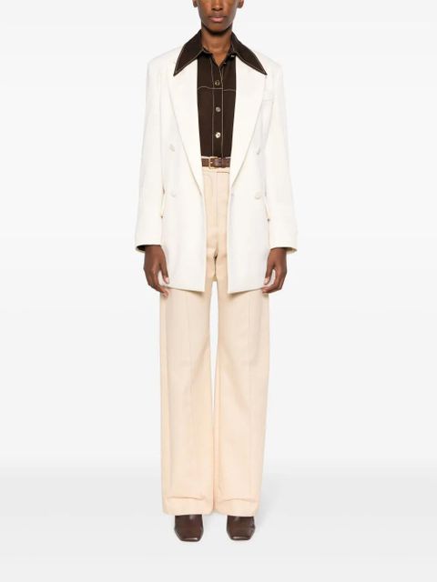 Max Mara double-breasted virgin wool blazer - Neutrals - zdjęcie produktu nr 2