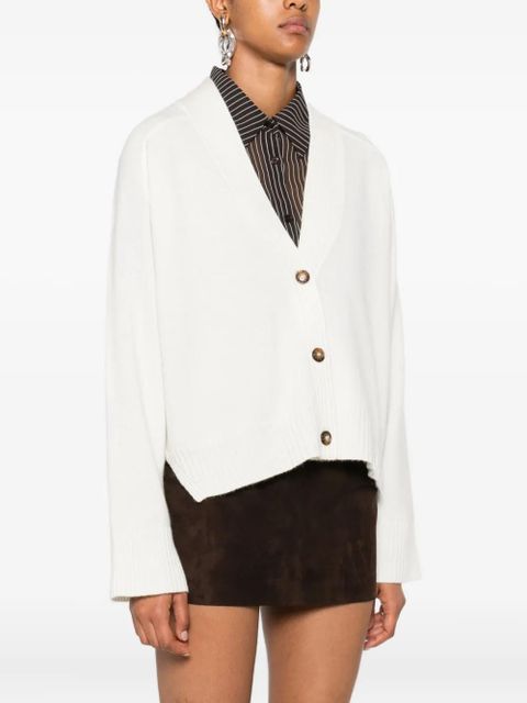 LouLou de Saison button-fastening ribbed cardigan - Neutrals