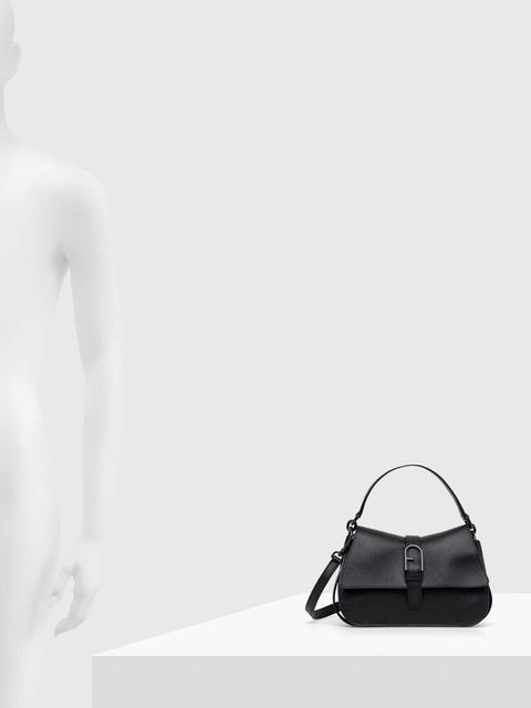 Furla torebka skórzana Flow Mini kolor czarny