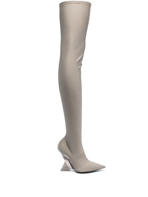 The Attico Cheope 105mm thigh-high boots - Grey - zdjęcie produktu nr 1