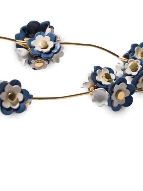 Miu Miu metal and leather necklace - Gold - zdjęcie produktu nr 2