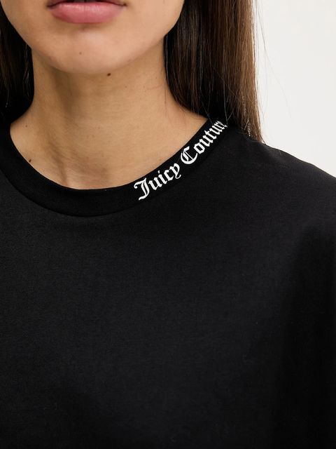 Juicy Couture t-shirt bawełniany damski kolor czarny JCTES09