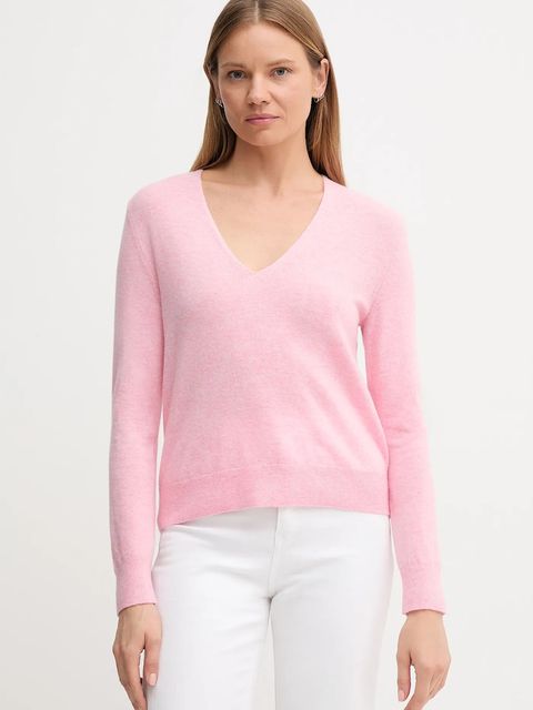 United Colors of Benetton sweter wełniany damski kolor różowy lekki 1002D401Y - zdjęcie produktu nr 1