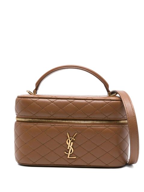 Saint Laurent Gaby quilted mini tote bag - Brown - zdjęcie produktu nr 1