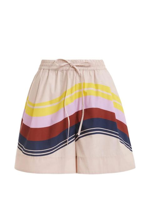 Essentiel Antwerp stripe-print drawstring mini shorts - Neutrals - zdjęcie produktu nr 1