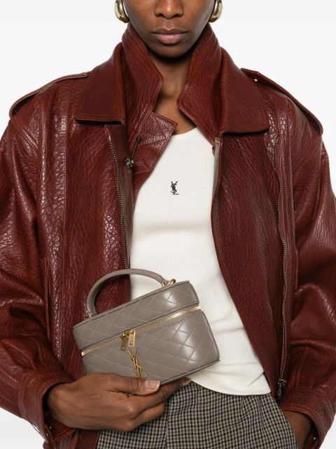 Saint Laurent quilted clutch bag - Grey