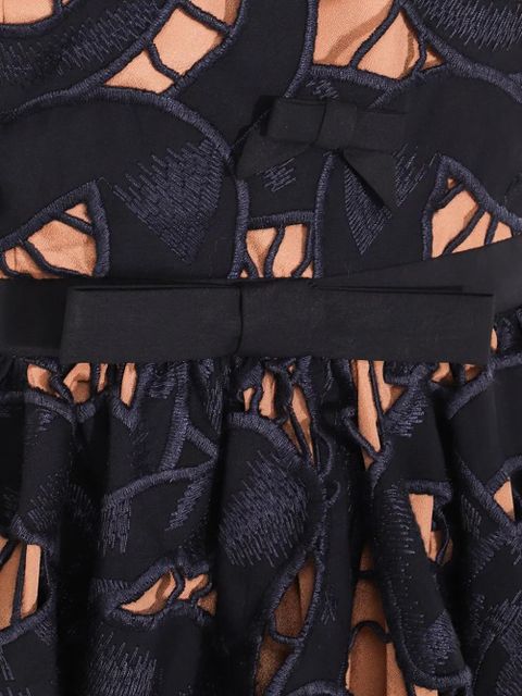 Self-Portrait embroidered mini dress - Blue - zdjęcie produktu nr 2