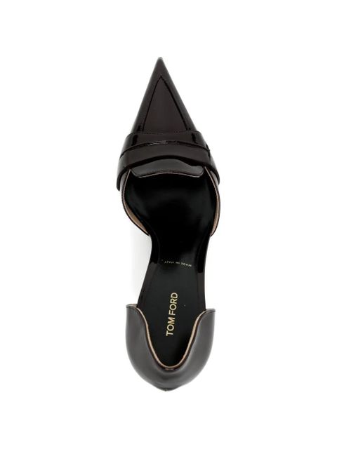 TOM FORD 90mm pointed toe strap pumps - Brown