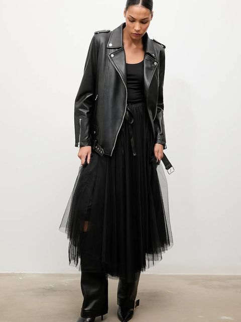 Answear.LAB kozaki skórzane kolor czarny na szpilce