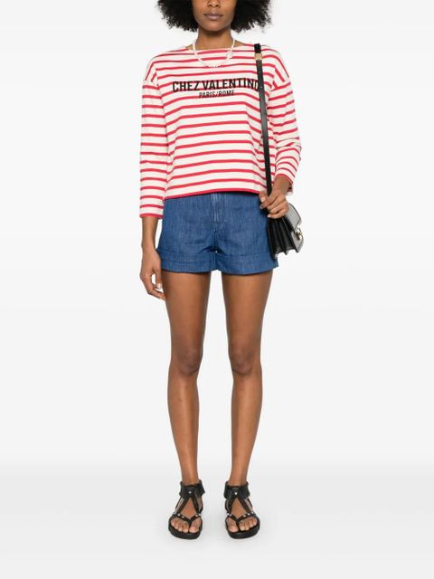 Valentino Garavani striped jersey T-shirt - Red