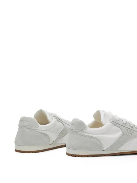 Prada suede-panel sneakers - White