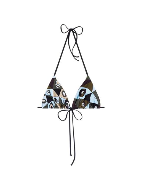 PUCCI Occhi-print triangle bikini top - Green - zdjęcie produktu nr 1