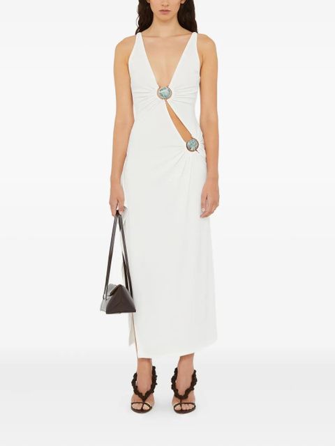Christopher Esber stone cascade tank midi dress - White - zdjęcie produktu nr 1