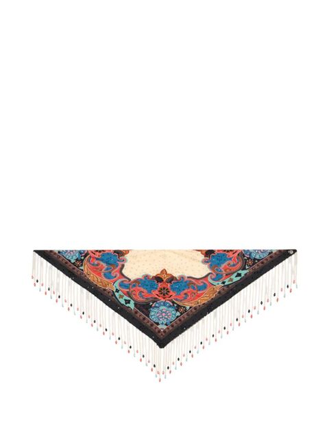 ETRO fringing silk scarf - Black - zdjęcie produktu nr 1