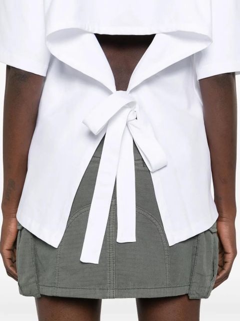 GANNI tied-up T-shirt - White - zdjęcie produktu nr 2