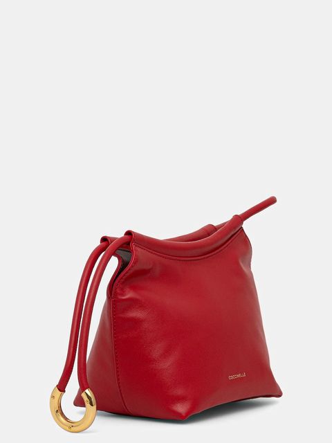 Coccinelle torebka skórzana FINN POUCH kolor czerwony E1 UAA 58 01 01