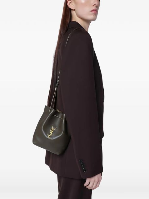 Saint Laurent logo chain cross body bag - Green