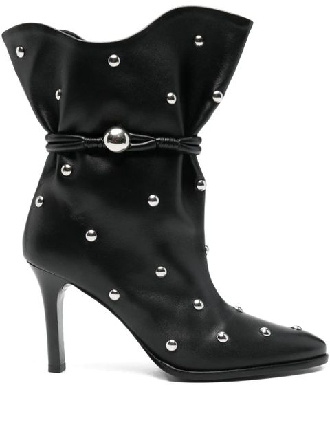 ISABEL MARANT 100mm Lolya studded leather boots - Black - zdjęcie produktu nr 1